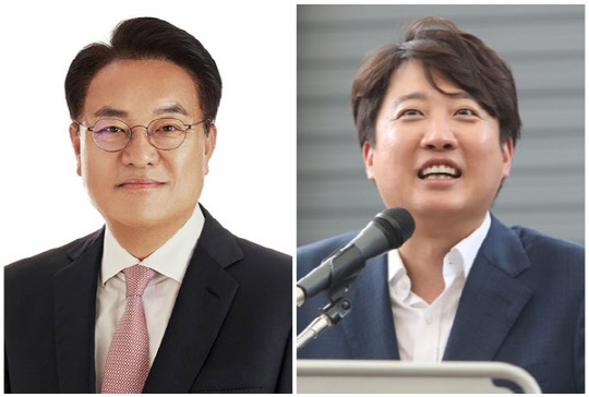 정진석(왼쪽) 국민의힘 비상대책위원장과 이준석 전 국민의힘 대표. <정진석 의원실 제공, 연합뉴스>